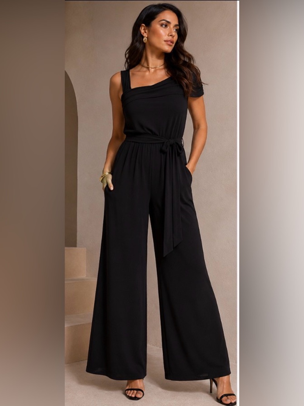 Chic Black Wide-Leg Jumpsuit